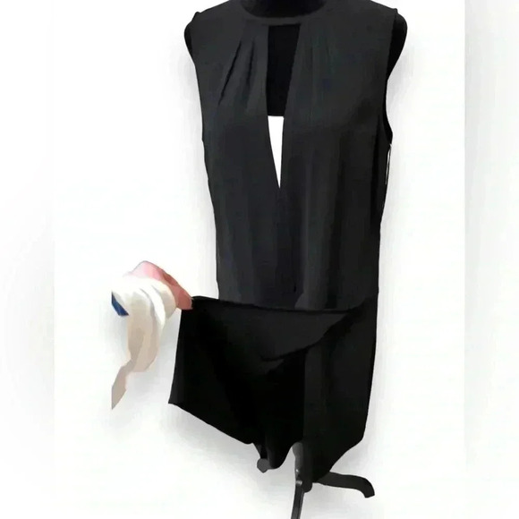 Women's BR Monogram sleeveless cutout sheath dress in black/white size 10 - Picture 14 of 15